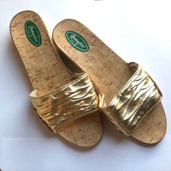 Shoes - Grandco | Slide Sandals in Gold | 0118